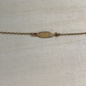 New Vintage 5.5” dainty gold filled ID bracelet